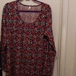 LuLaRoe Colorful Geometric Long Sleeve Top